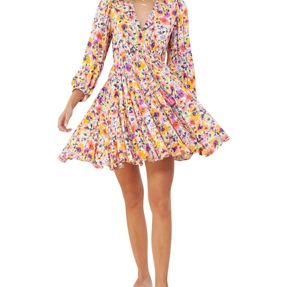 Hale Bob V-Neck Mini Dress (L)